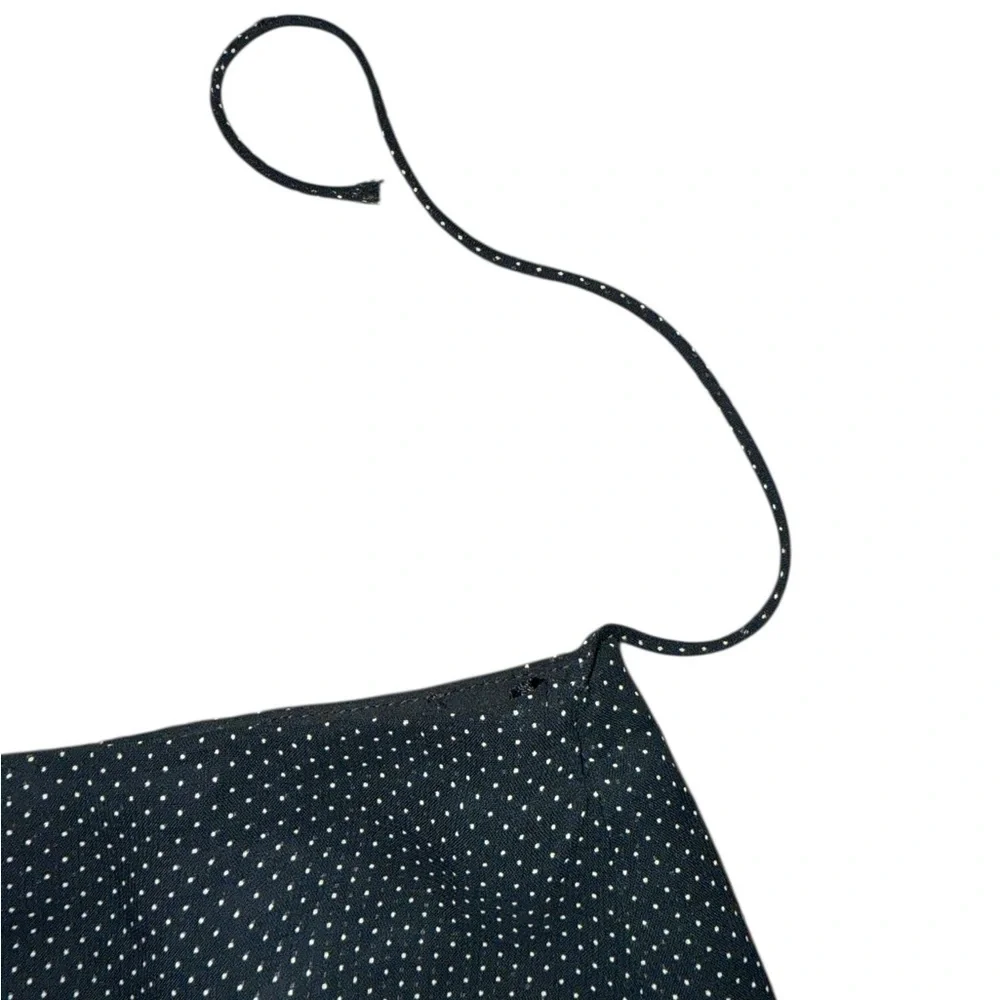 Ralph Lauren Vintage Black Polka Dot Mini Wrap Skirt Size 12